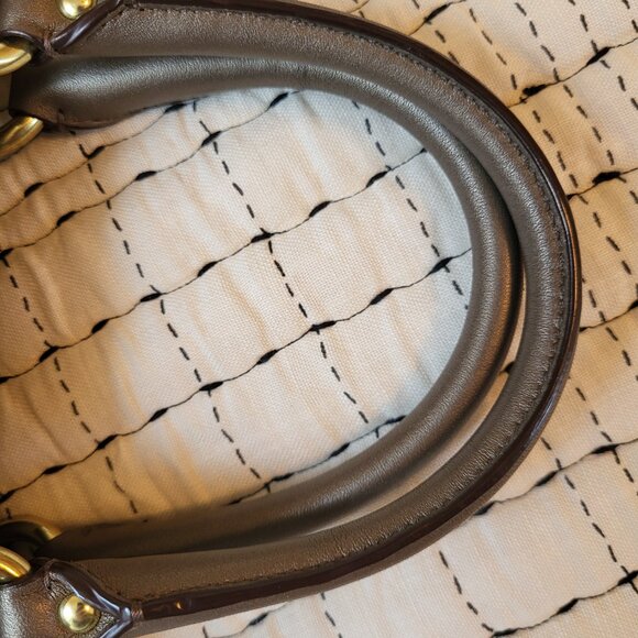 Coach Ashley Metallic Leather Satchel Bag - Picture 9 of 11